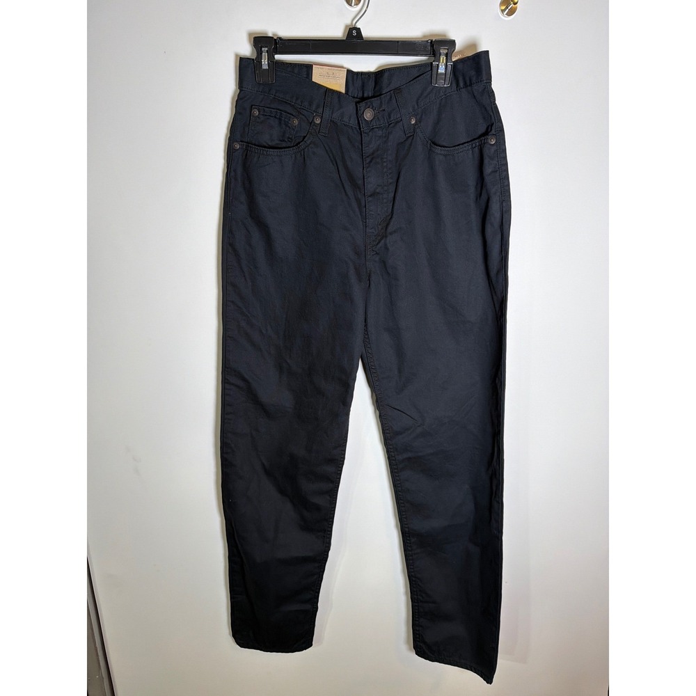 Levis High-Waisted Mom Jeans Black Cotton Hemp Tapered Leg 30x30